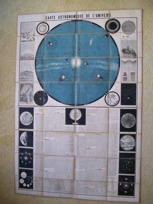 Carte Astronomique de l'Univers by Etienne Laporte - circa 1877