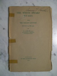 The White Dwarf Stars by Milne 1932