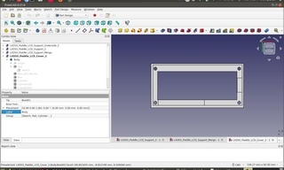 FreeCAD - LCD Support Bottom View