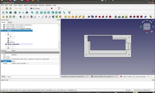 FreeCAD - LCD Support Top View