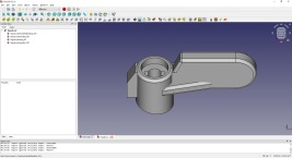 Screen Shot of FreeCAD Rendering of the Part