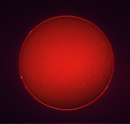 Enhanced Image Showing Prominences