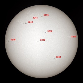 Annotated Image With Sunspot Numbers