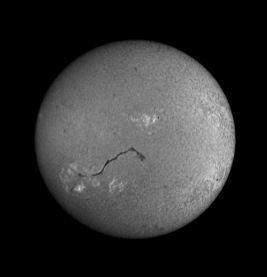 Magnetic filament between sunspots 1538 and 1540 on Aug. 5, 2012
