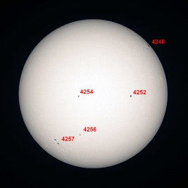 Annotated Image With Sunspot Numbers