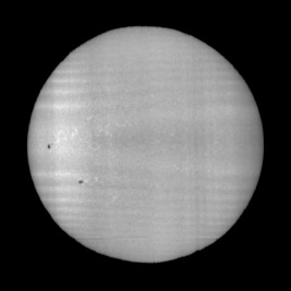 Magnesium (516.7 nm) Spectroheliogram 19:34 UT