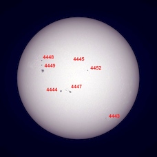 Annotated Image With Sunspot Numbers