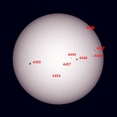 Annotated Image With Sunspot Numbers